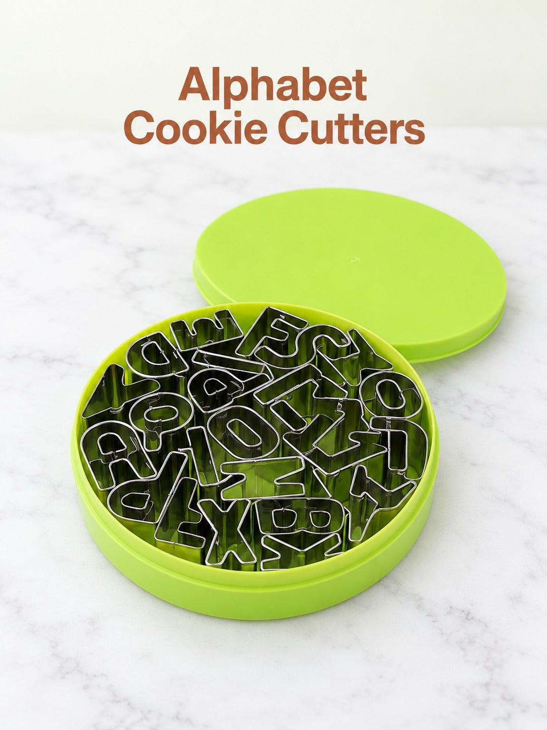 Stainless Steel Letter Cookie Cutter Set A to Z With Case