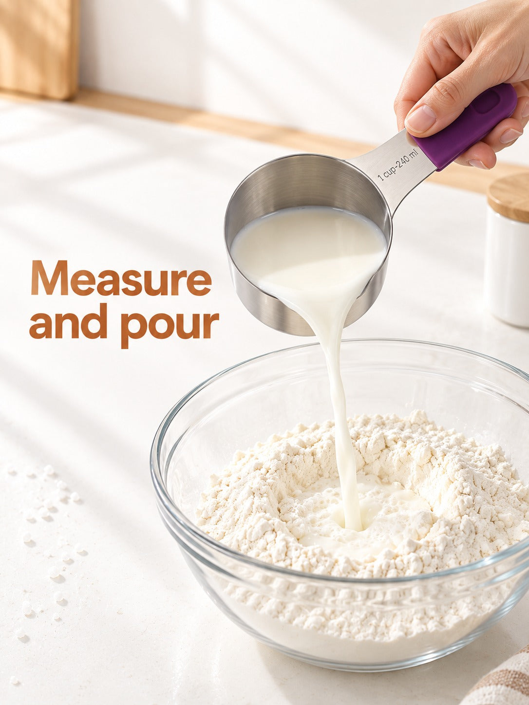 Stainless Steel Measuring Cup and Spoon Set, Magnetic