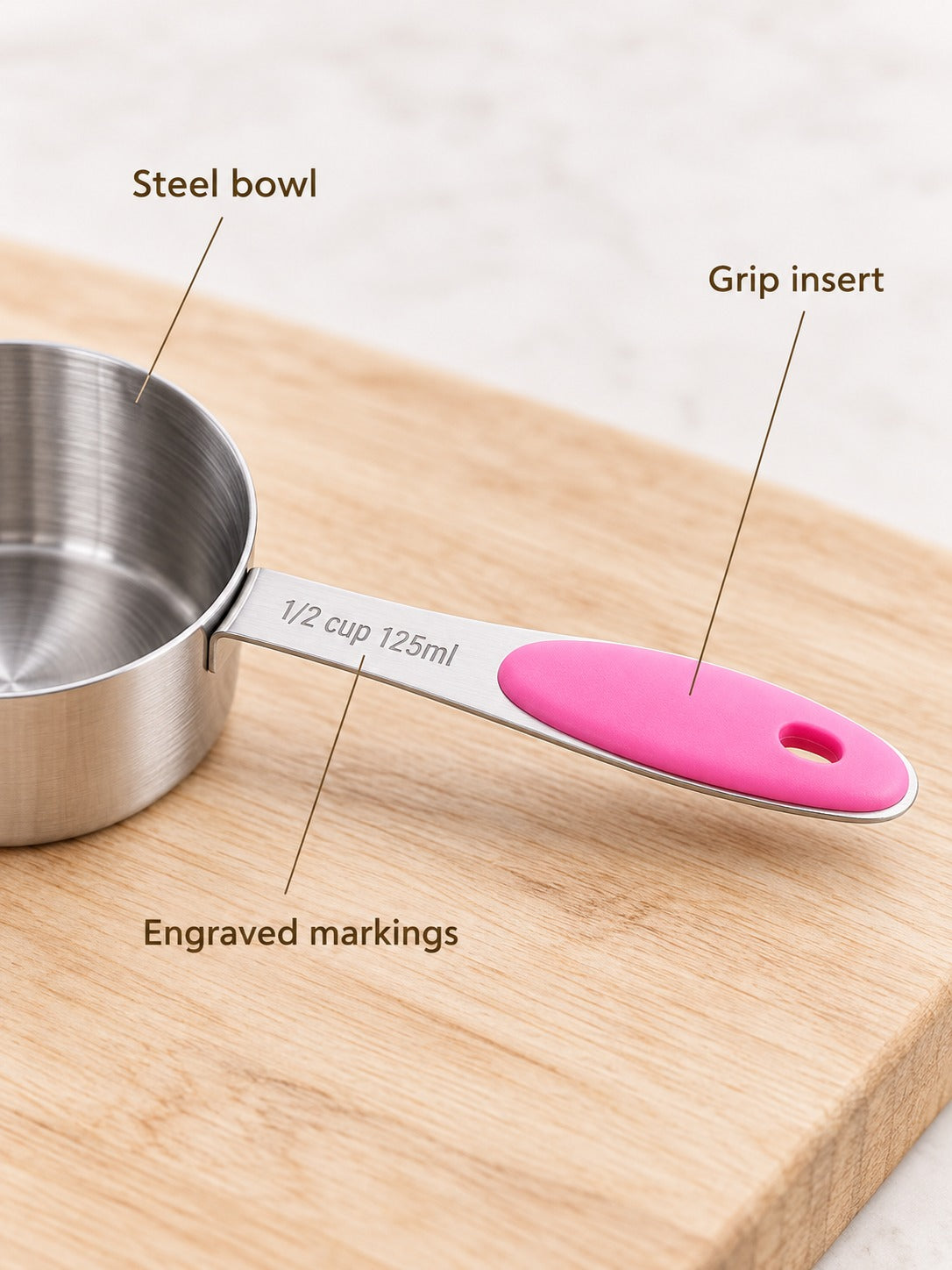 Stainless Steel Measuring Cups and Spoons Set, 10-Piece