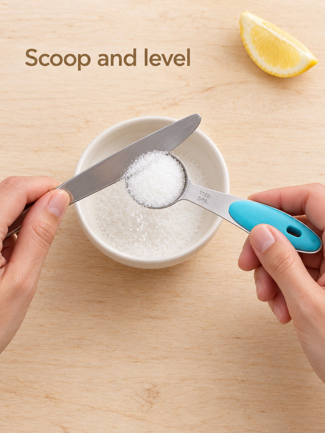 Stainless Steel Measuring Cups and Spoons Set, 10-Piece