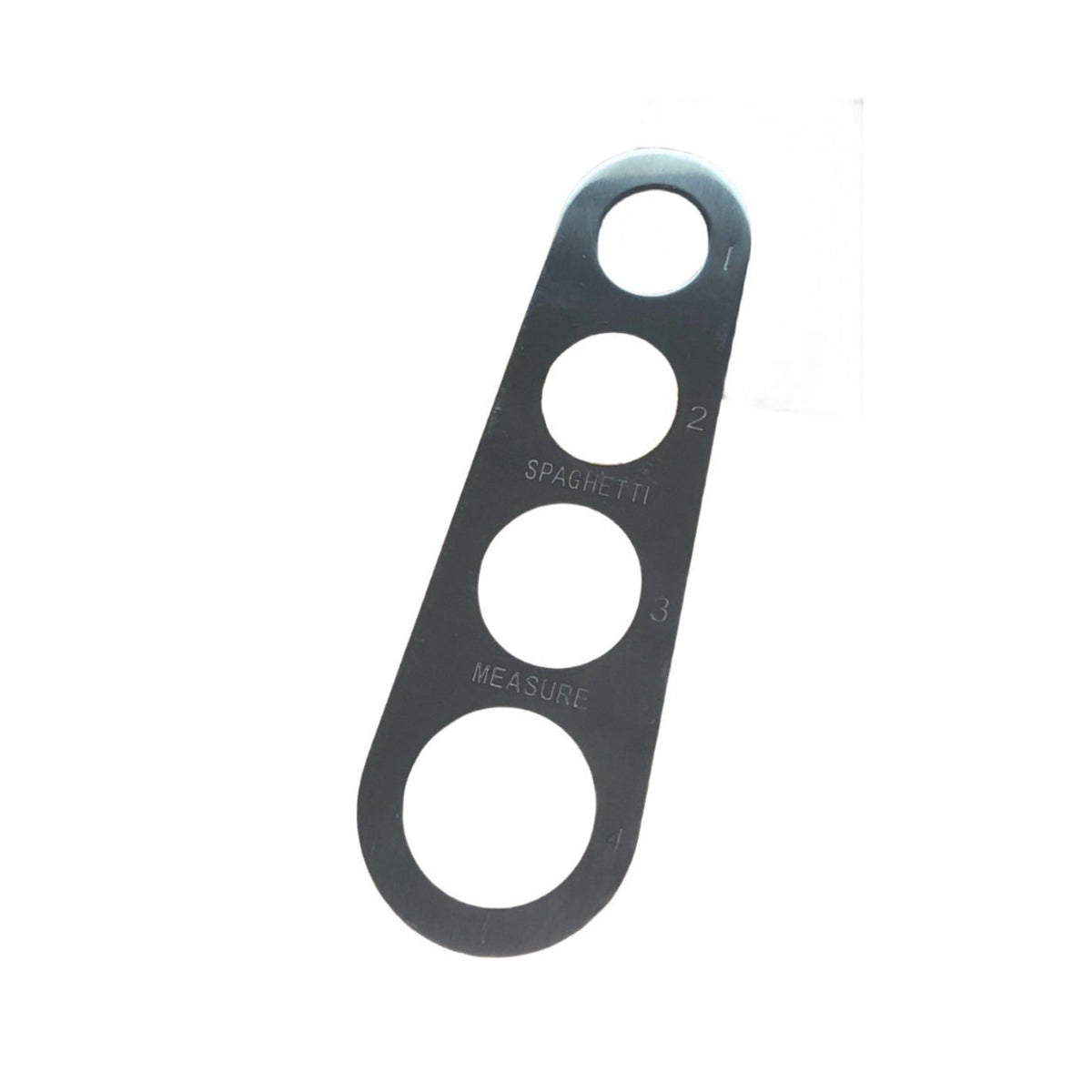 Spaghetti Measuring Tool: Stainless Steel 4-Hole Gauge