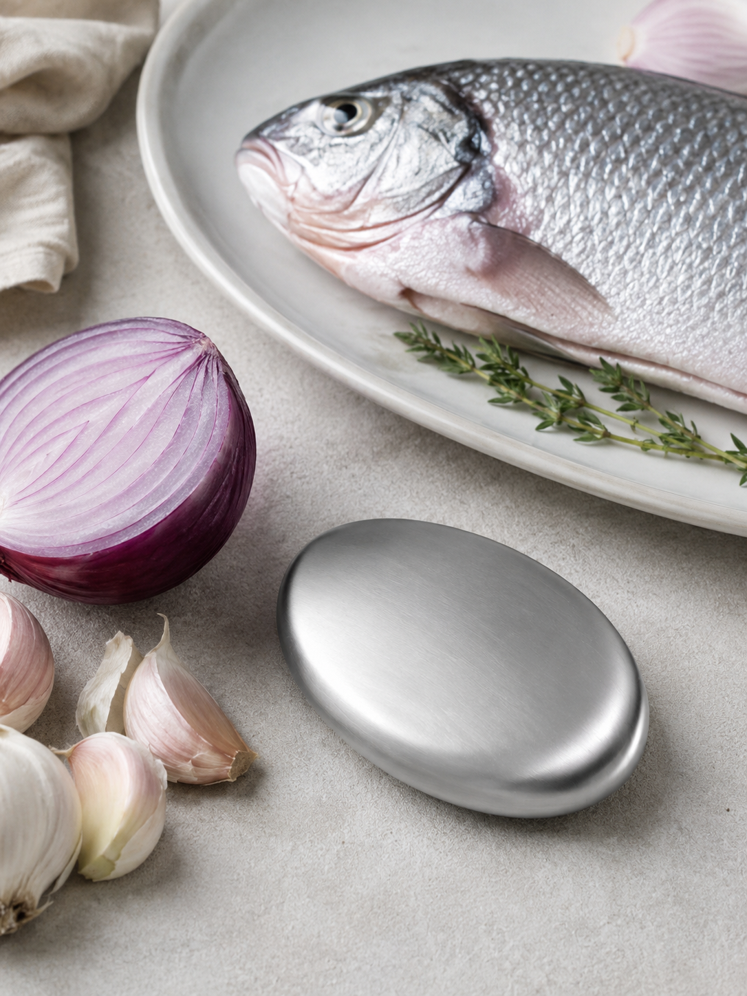 Stainless Steel Odor Remover Bar — Kitchen Soap Alternative