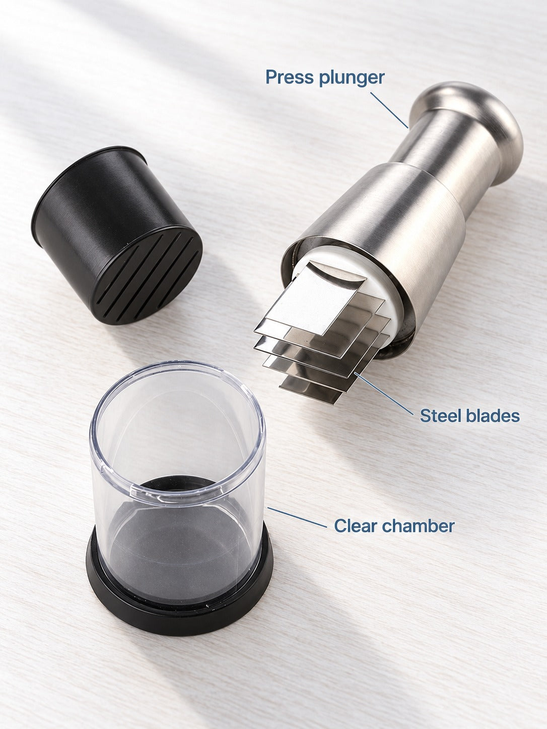 Stainless Steel Garlic Press and Onion Chopper for Dicing