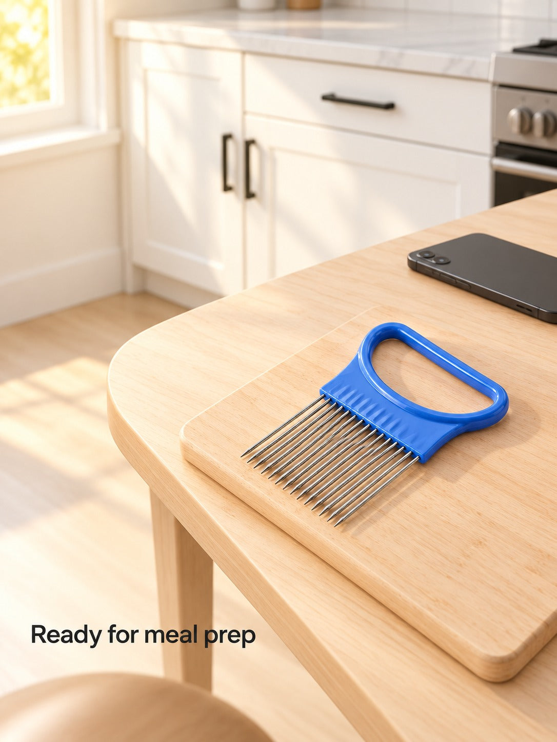 Stainless Steel Onion Slicer Holder for Even Onion Rings