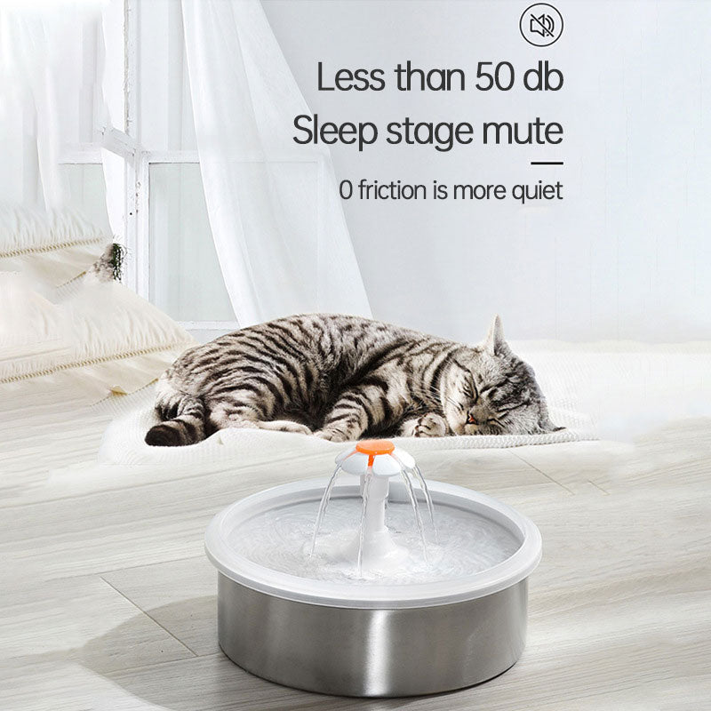 Stainless Steel Pet Fountain for Quiet Fresh Water