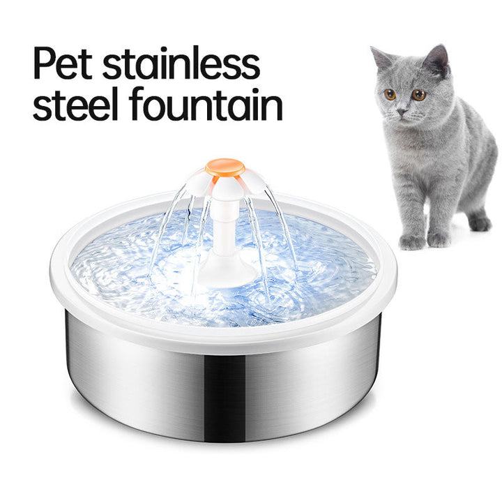 Stainless Steel Pet Fountain for Quiet Fresh Water