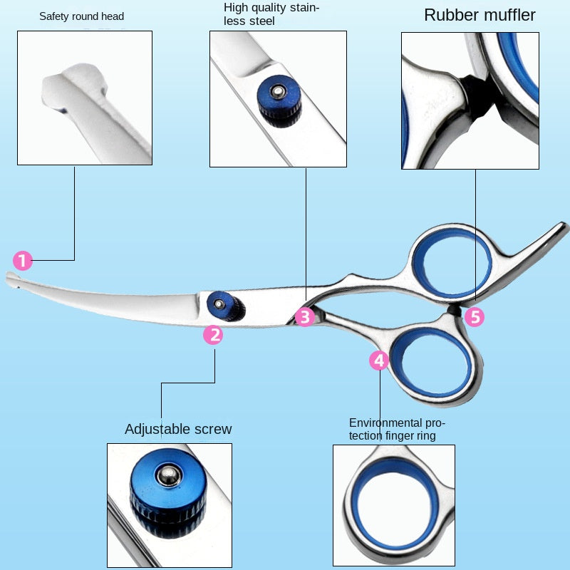 Stainless Steel Dog Grooming Scissors for Even Coat Blending