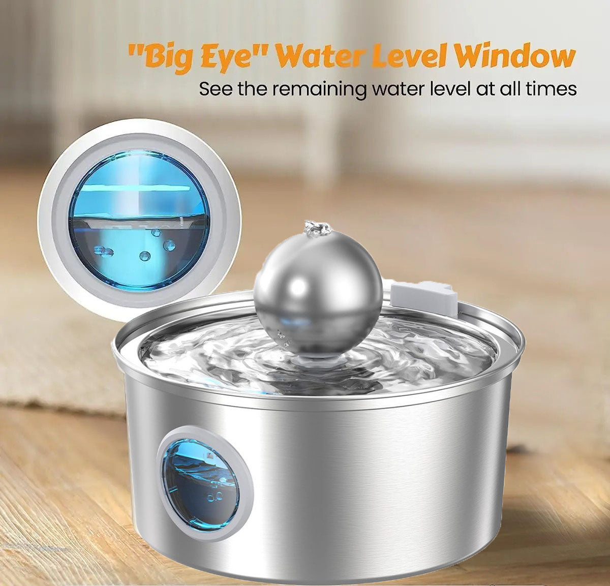 Stainless Steel Pet Water Fountain for Fresher Flow