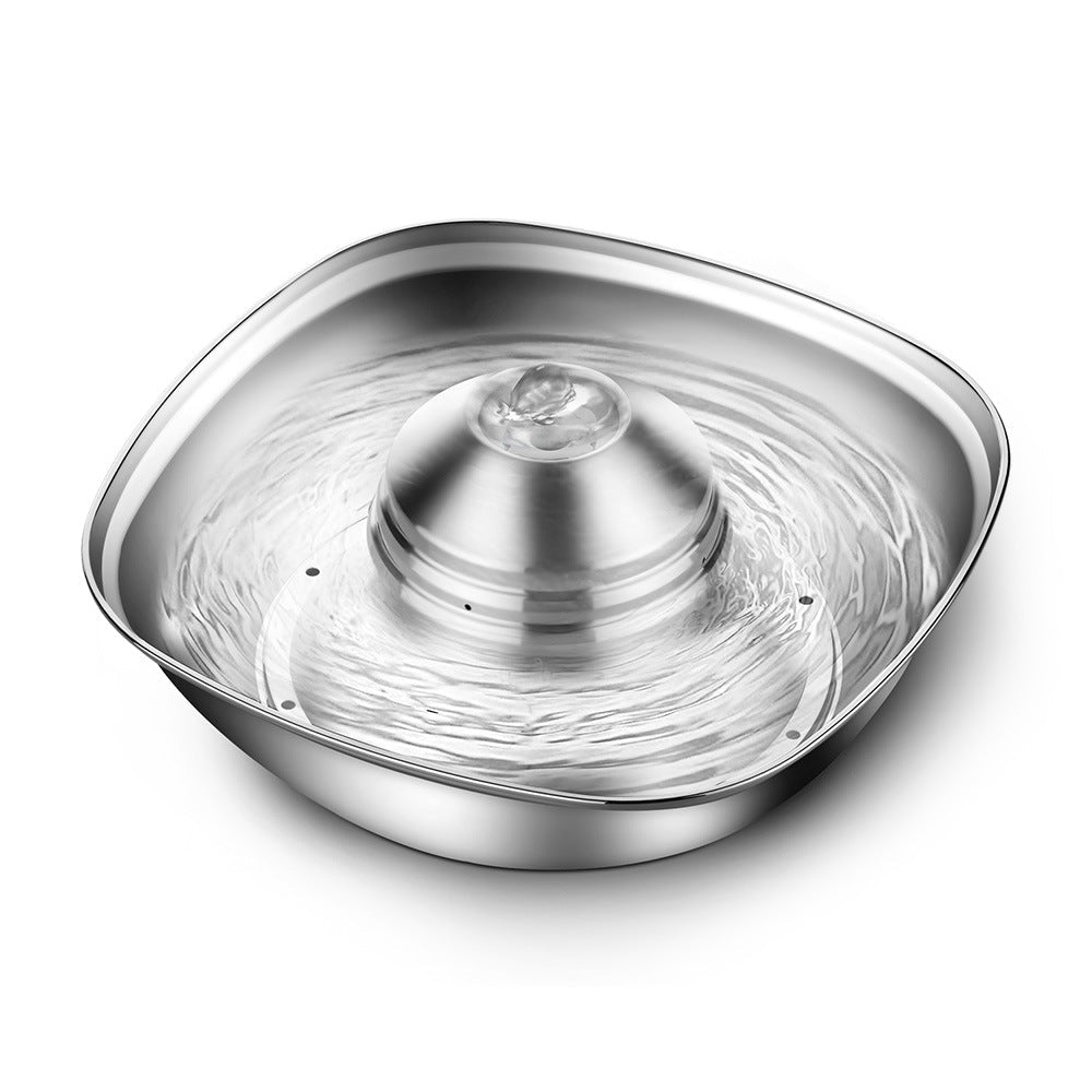 Pet Water Fountain, Stainless Steel Fresh-Flow Bowl