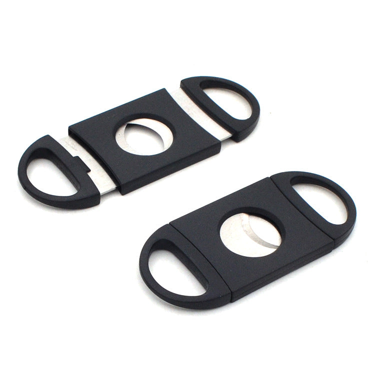Stainless Steel Cigar Cutter with Double-Blade V-Cut