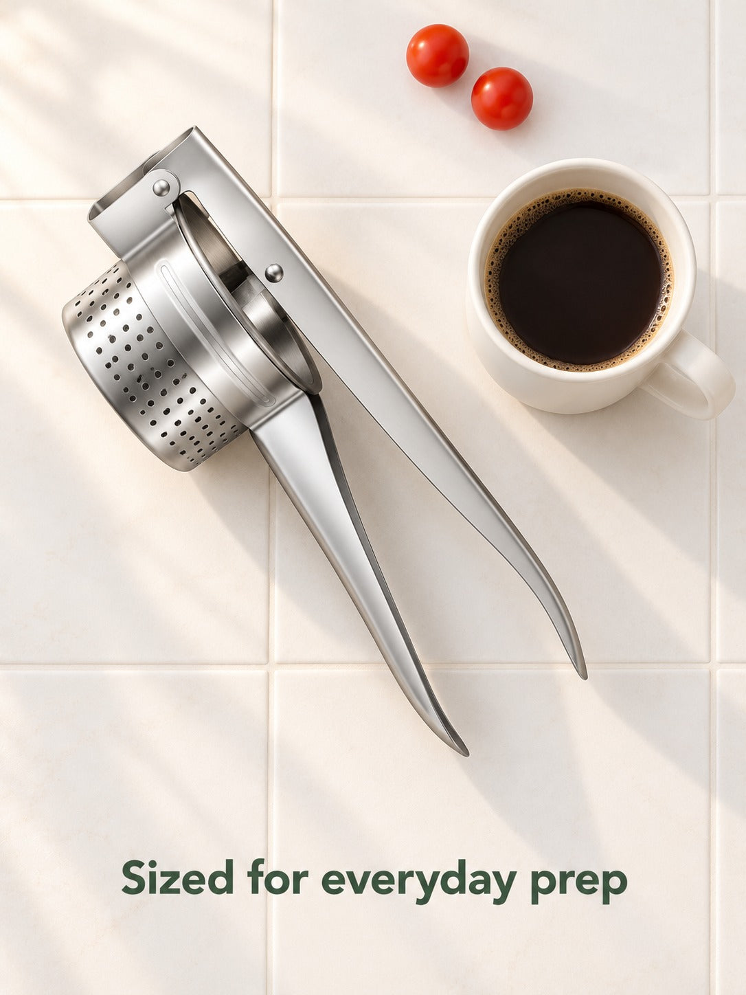 Stainless Steel Potato Ricer and Masher for Fluffy Mash