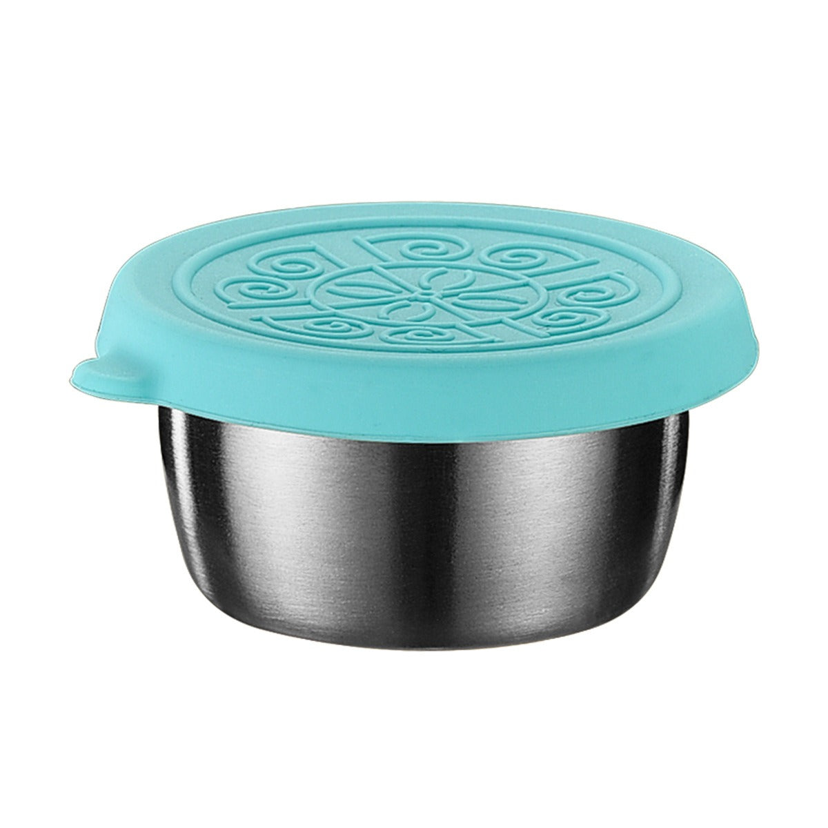 Stainless Steel Sauce Cup with Silicone Lid, 40ml Pair
