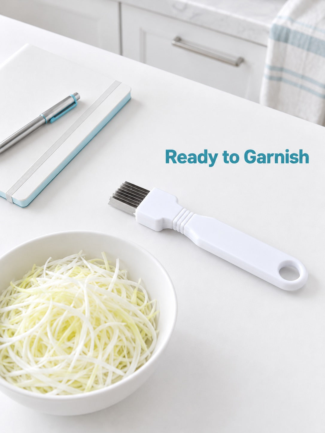 Stainless Steel Scallion Shredder for Fine Garnish