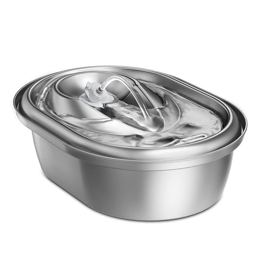 Stainless Steel Pet Water Fountain for Quiet Hydration