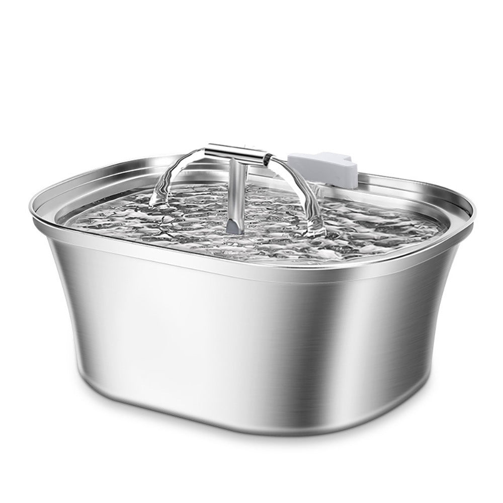 Stainless Steel Pet Water Fountain for Quiet Hydration