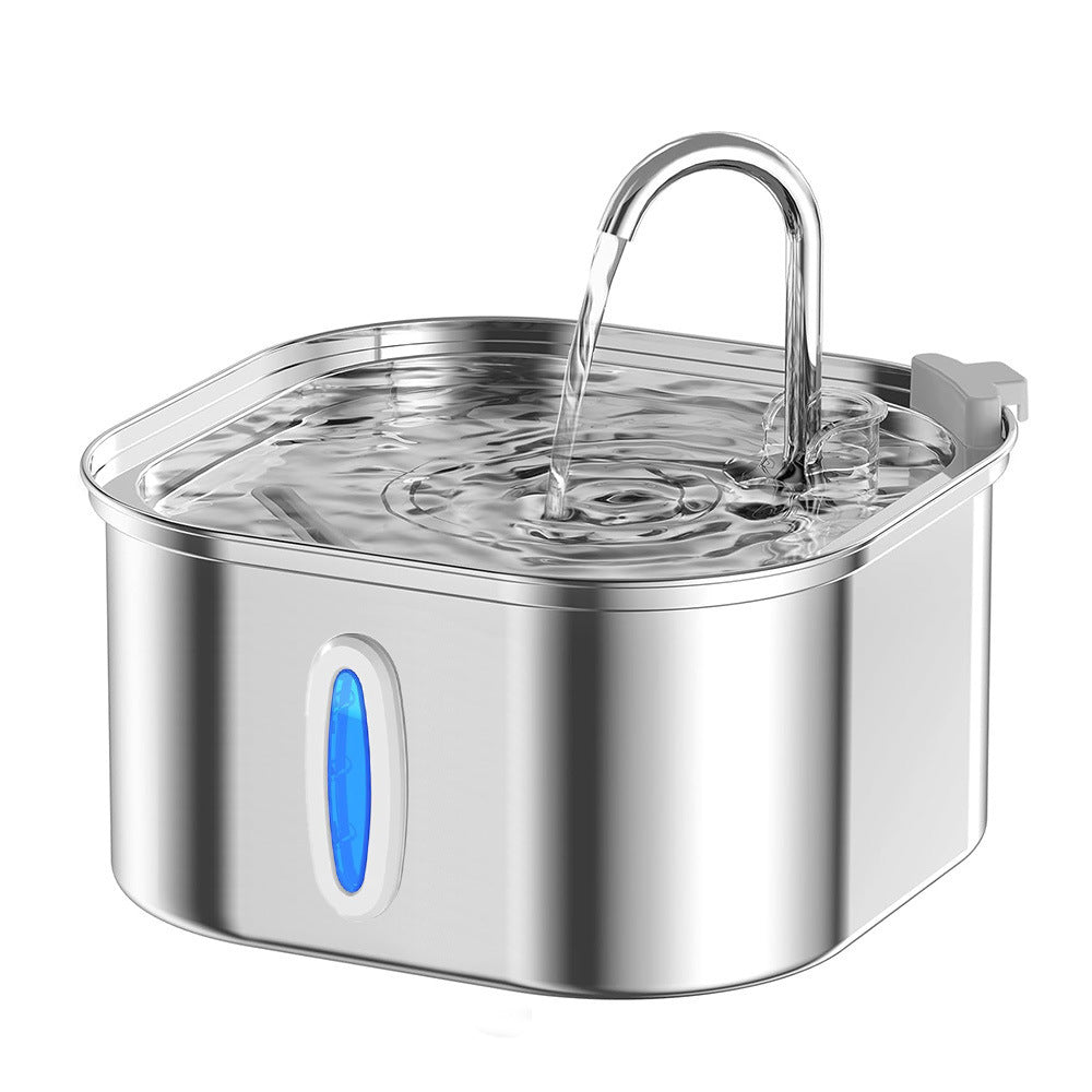 Stainless Steel Pet Water Fountain for Quiet Hydration