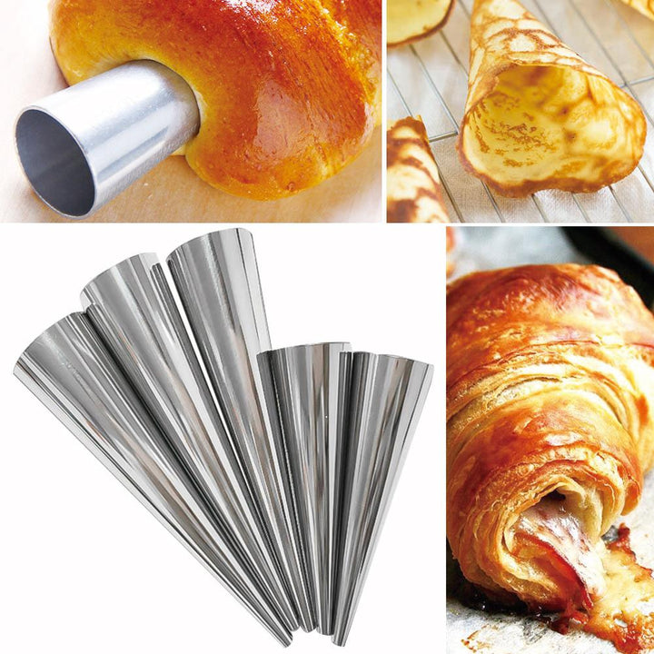 Stainless Steel Cream Horn Molds for Spiral Croissants