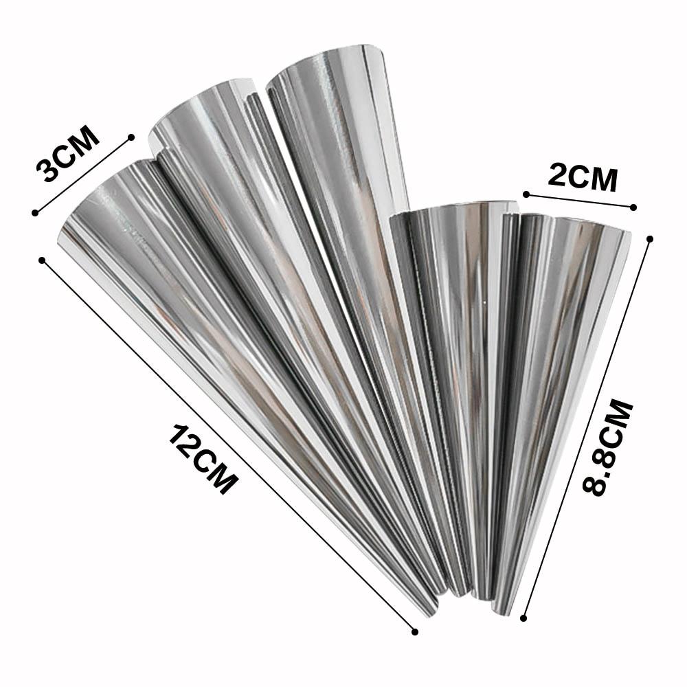 Stainless Steel Cream Horn Molds for Spiral Croissants