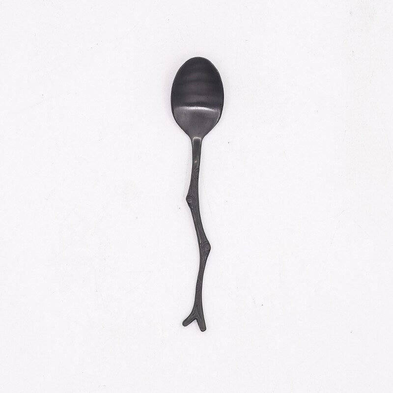 Branch Design Dessert Spoons and Forks Set