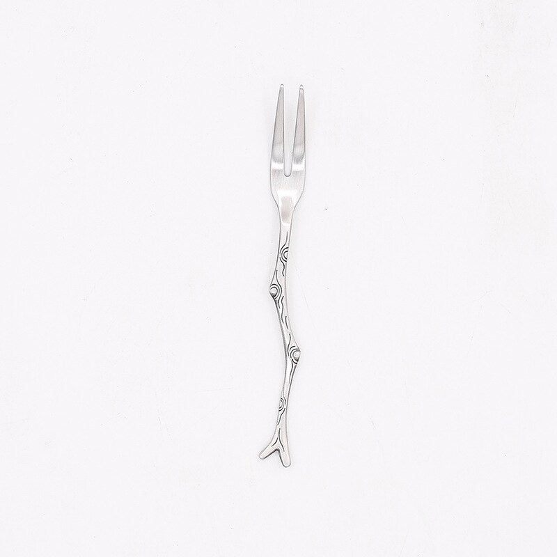 Branch Design Dessert Spoons and Forks Set