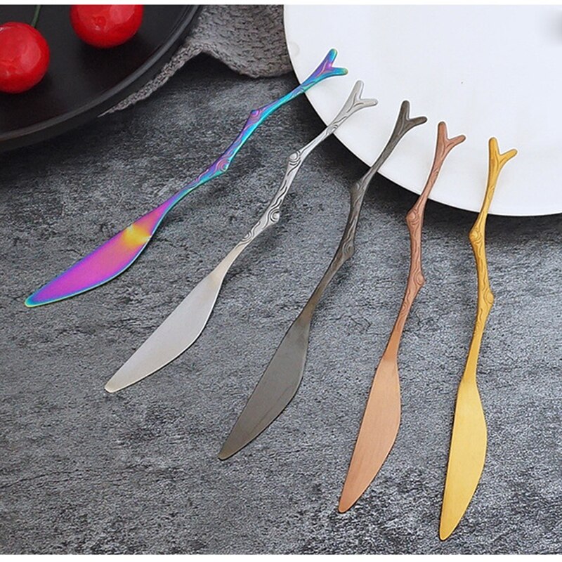Branch Design Dessert Spoons and Forks Set