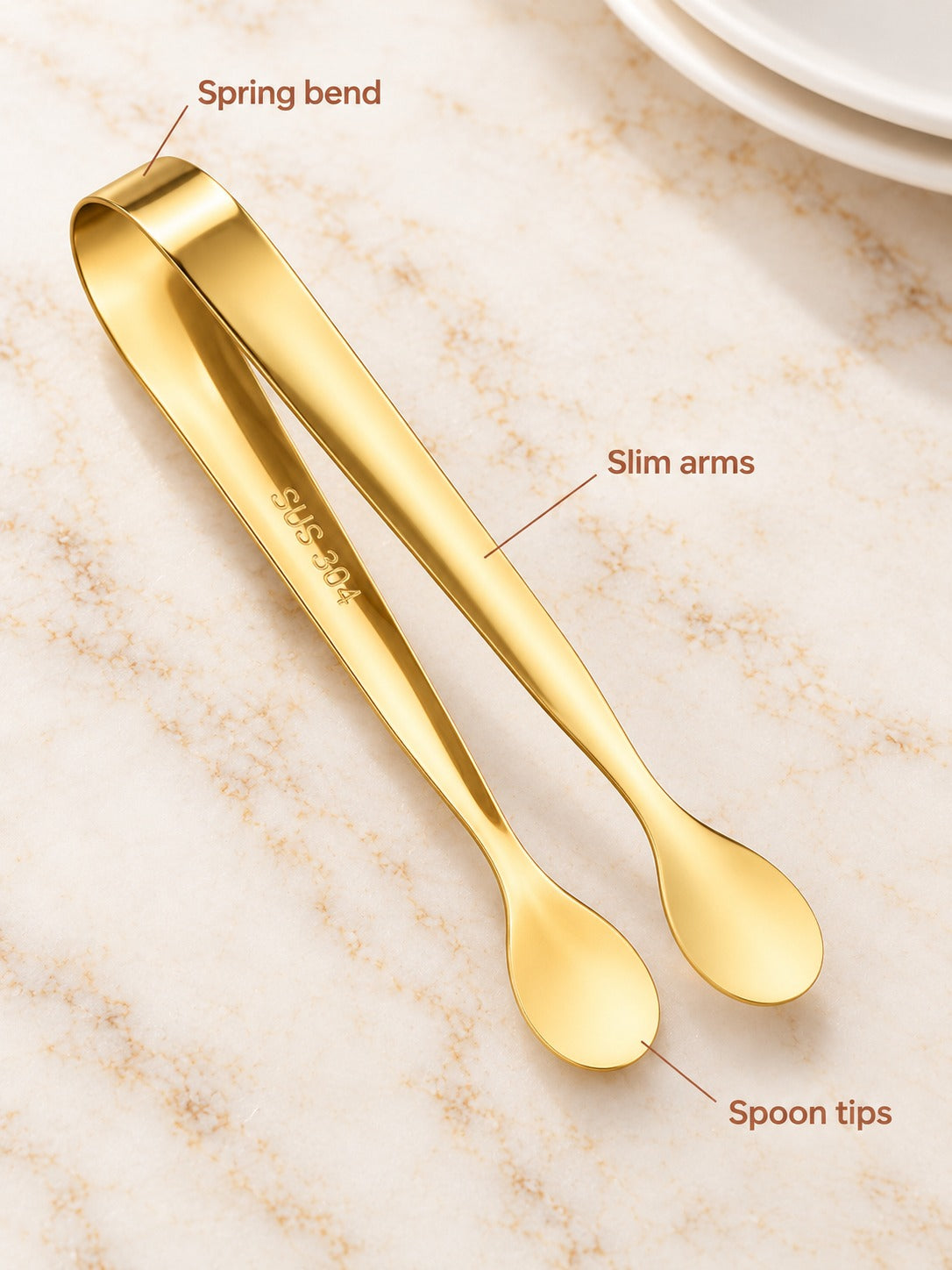 Stainless Steel Sugar Tongs Set, 12 Pieces for Hosts