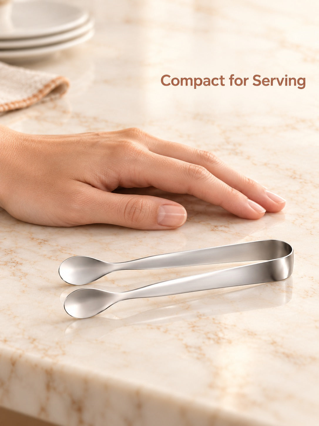 Stainless Steel Sugar Tongs Set, 12 Pieces for Hosts