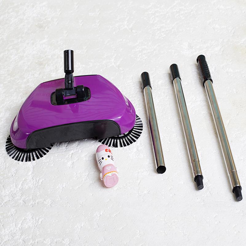 Push Broom and Dustpan Hands-Free Telescopic Handle