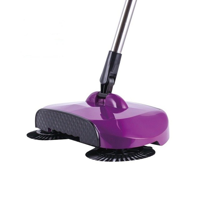 Hand Push Broom Sweeper with Stainless Steel Handle