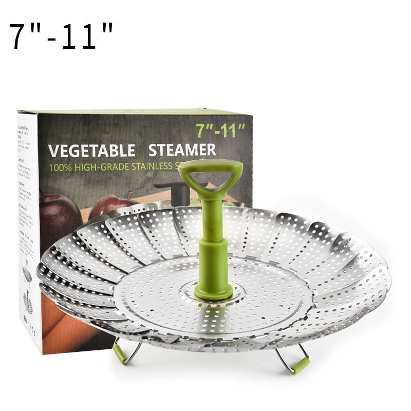 Telescopic Stainless Steamer Basket, Fits 7-11 Inch Pots