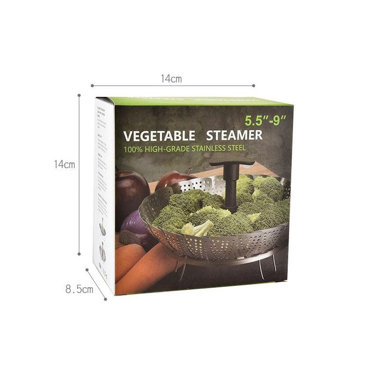 Telescopic Stainless Steamer Basket, Fits 7-11 Inch Pots
