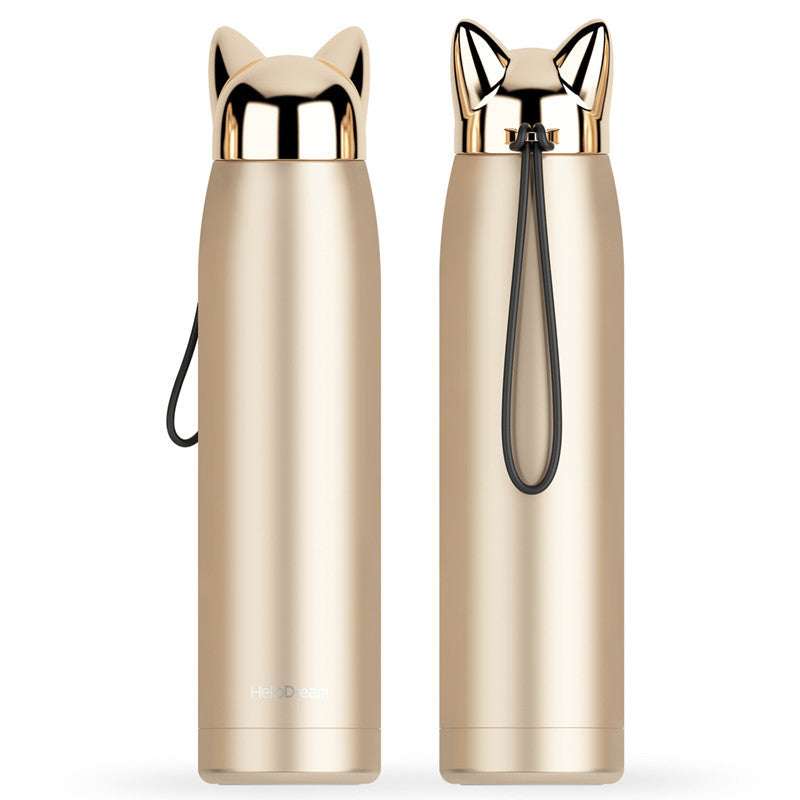 Fox Ear Stainless Steel Thermos Bottle, 320 ml