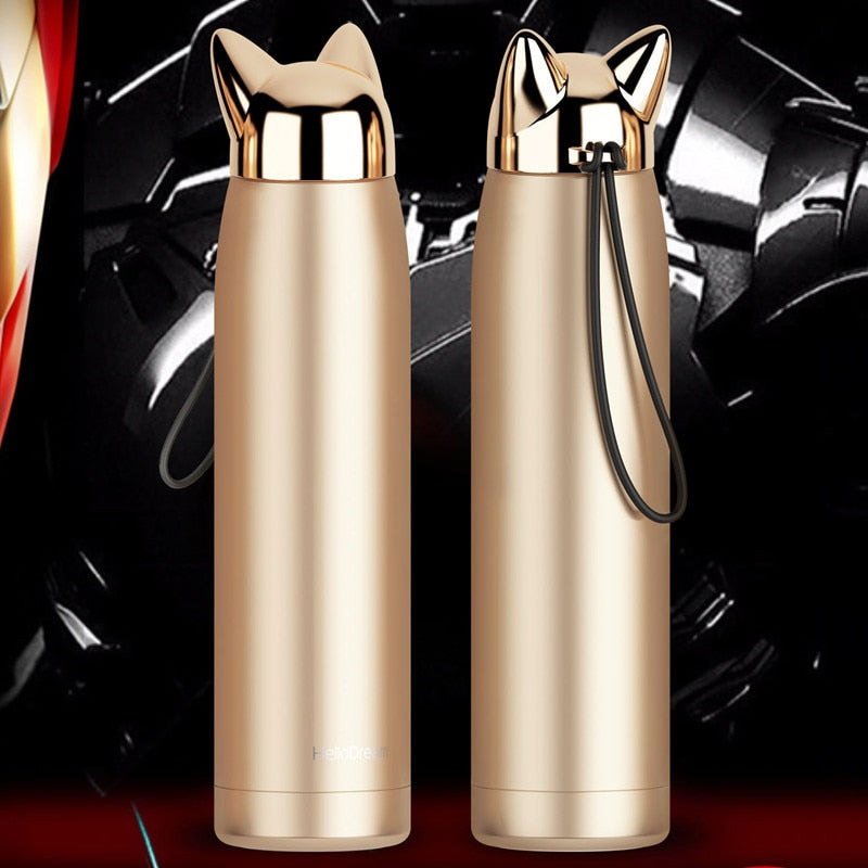 Fox Ear Stainless Steel Thermos Bottle, 320 ml