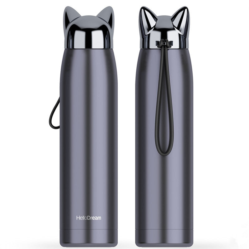Fox Ear Stainless Steel Thermos Bottle, 320 ml