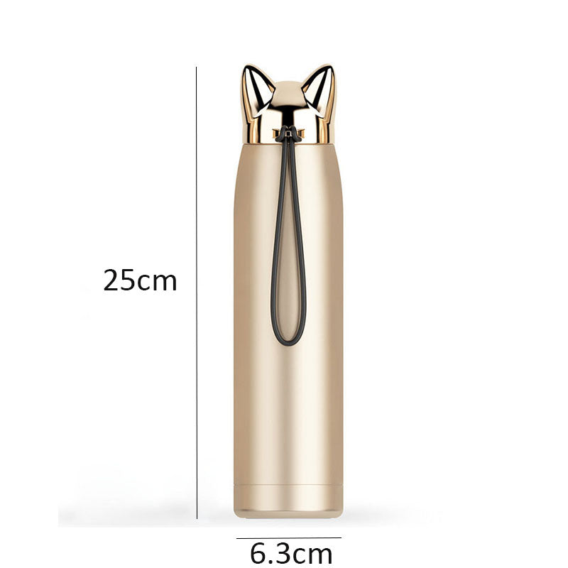 Fox Ear Stainless Steel Thermos Bottle, 320 ml