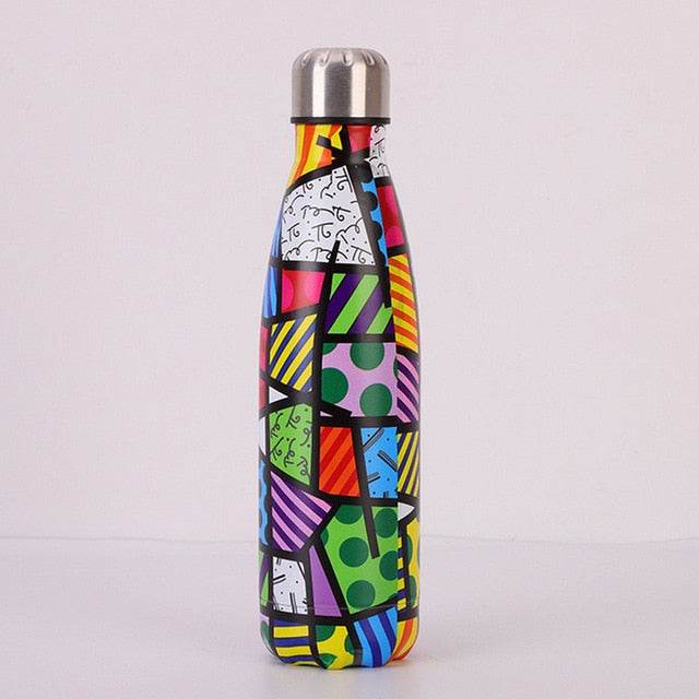 Vacuum Insulated Steel Water Bottle 500ml Fun Prints