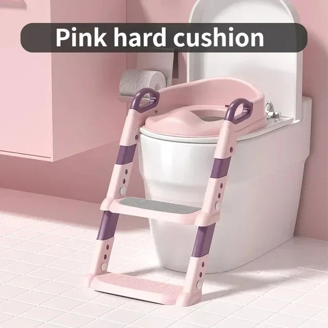 Children's Toilet Training Seat With Adjustable Safe Steps