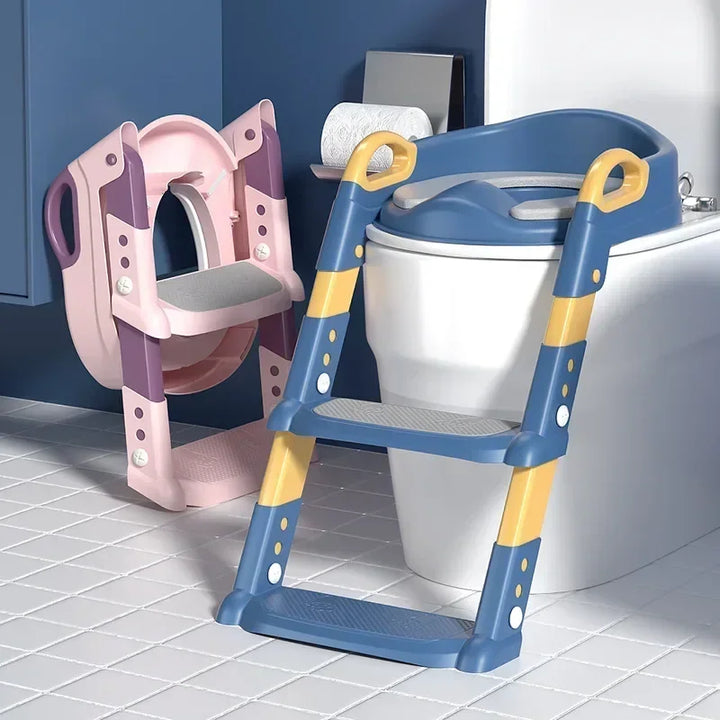Children's Toilet Training Seat With Adjustable Safe Steps