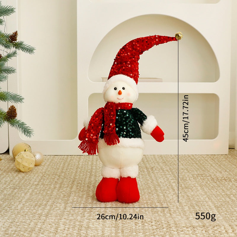 Christmas Standing Plush Dolls for Festive Displays