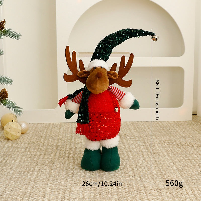 Christmas Standing Plush Dolls for Festive Displays