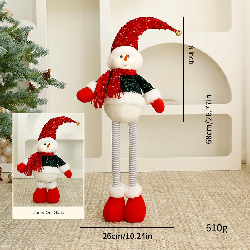 Christmas Standing Plush Dolls for Festive Displays