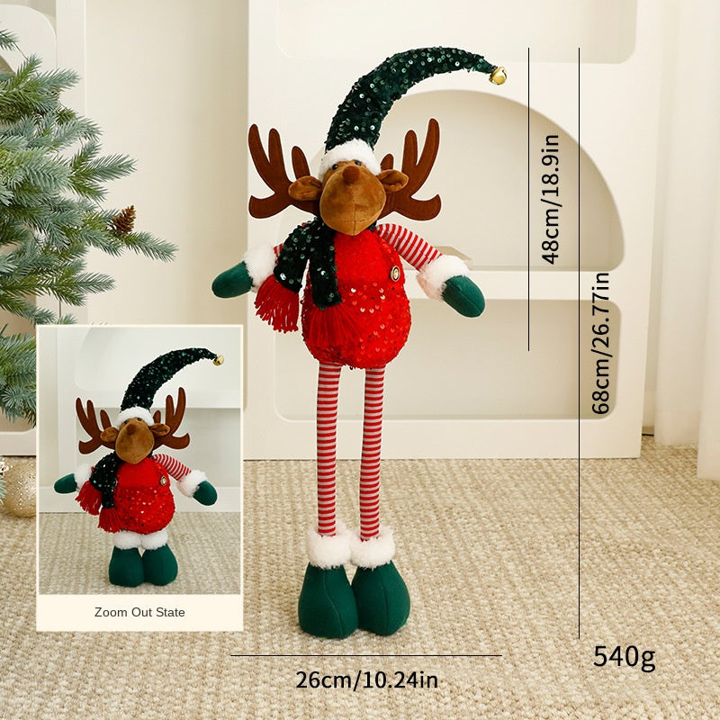 Christmas Standing Plush Dolls for Festive Displays