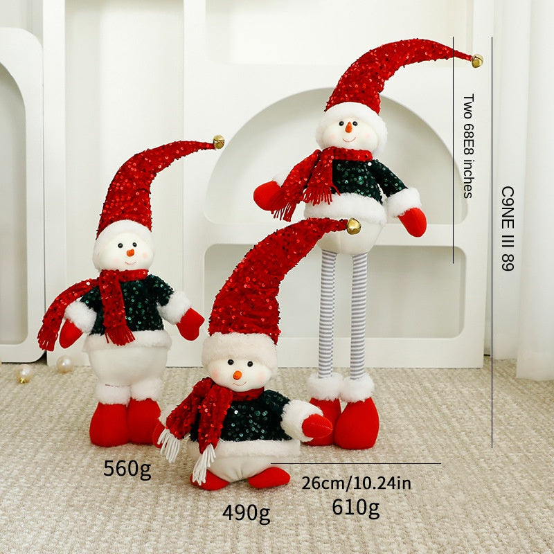 Christmas Standing Plush Dolls for Festive Displays