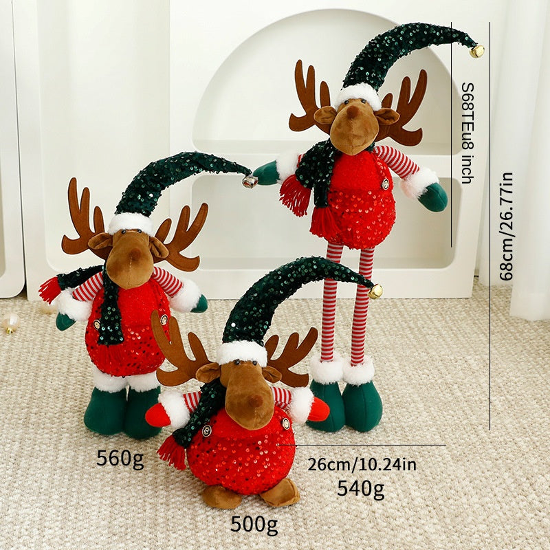 Christmas Standing Plush Dolls for Festive Displays