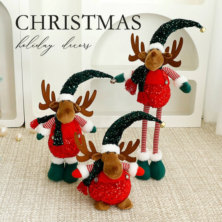 Christmas Standing Plush Dolls for Festive Displays