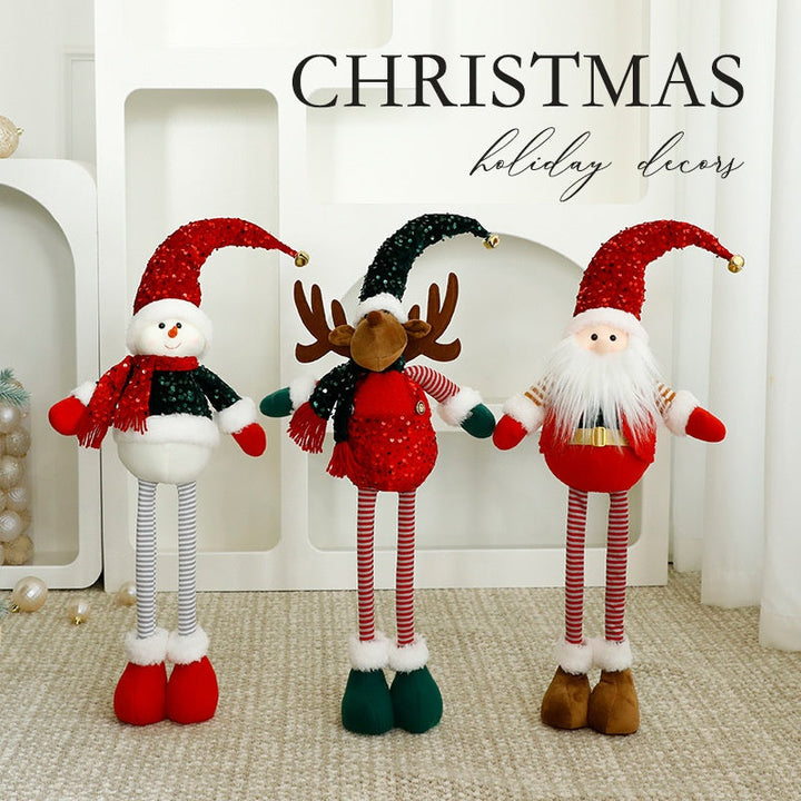 Christmas Standing Plush Dolls for Festive Displays