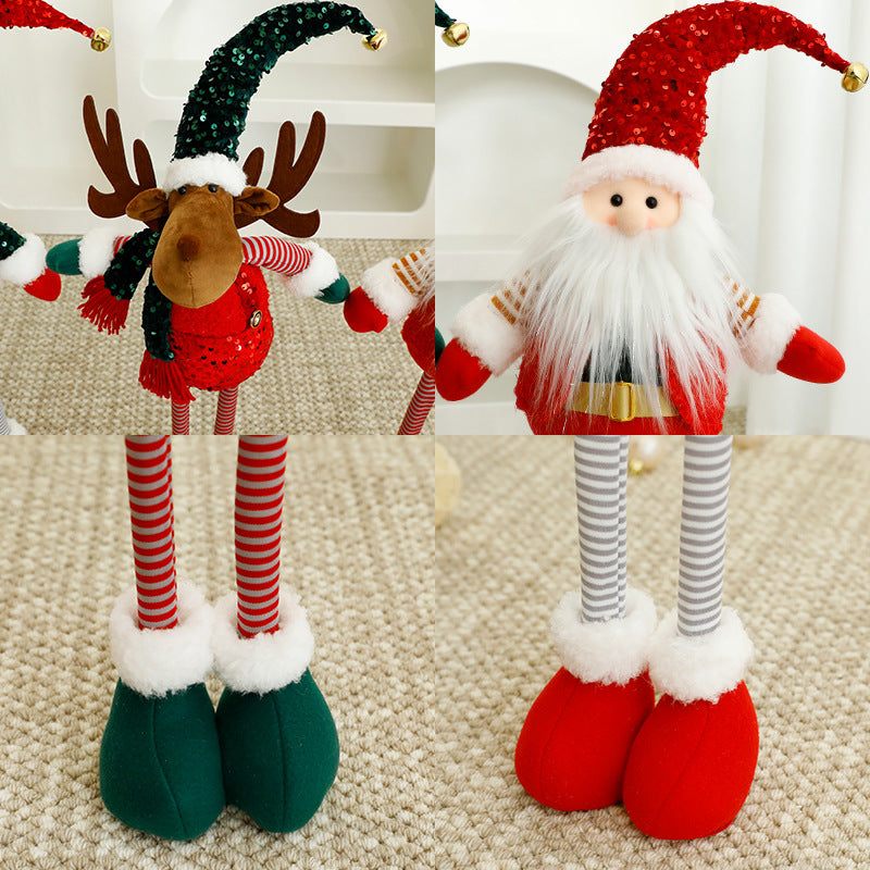 Christmas Standing Plush Dolls for Festive Displays