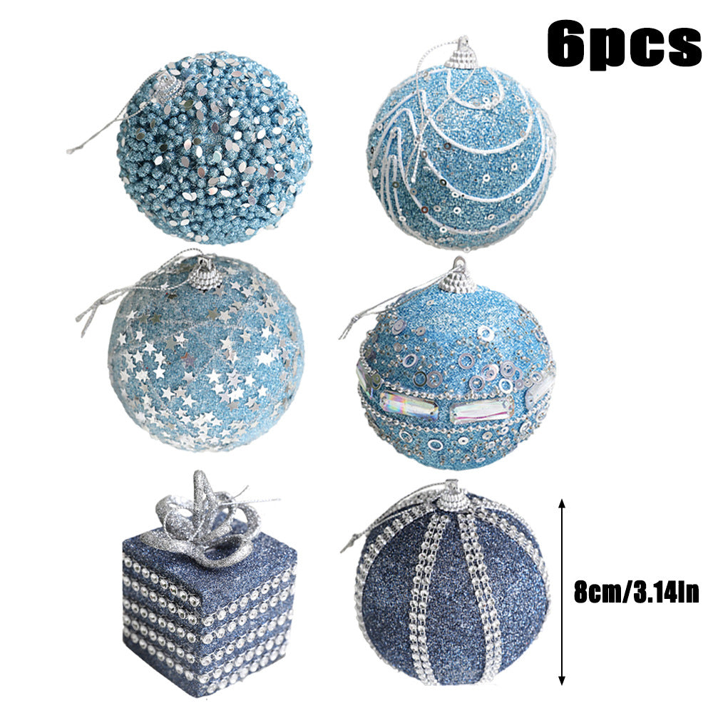 Blue Christmas Ornaments Set for Sparkling Holiday Trees