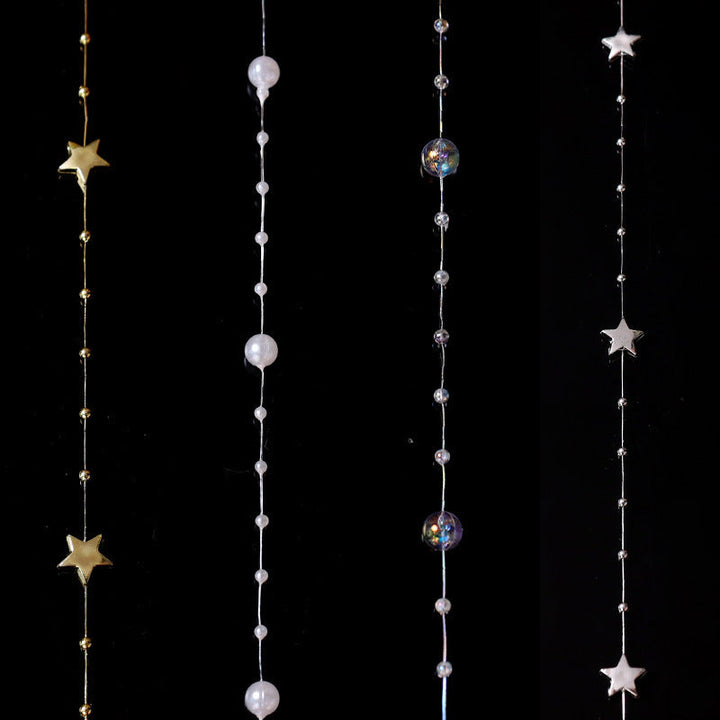 Star Bead Chain Christmas Craft Decoration Garland