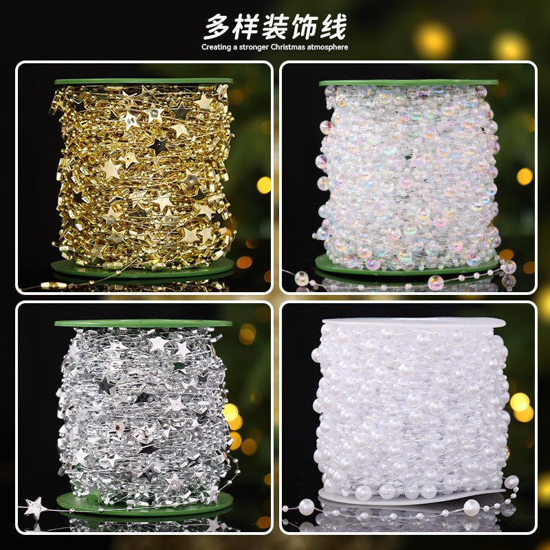 Star Bead Chain Christmas Craft Decoration Garland